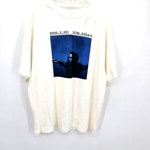 Billy Eilish Cream Oversized  Band Tee Womens Size Medium New With Tag